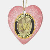 PHLEBOTOMIST LABORATORY BADGE LOGO KERAMISCH ORNAMENT (Links)