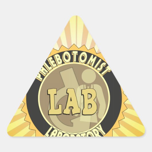 PHLEBOTOMIST LABORATORY BADGE LOGO STICKER (Voorkant)