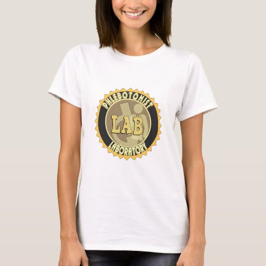 PHLEBOTOMIST LABORATORY BADGE LOGO T-SHIRT (Voorkant)