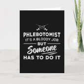 Phlebotomist moet het flebotomie doen bij het vers kaart (Voorkant)