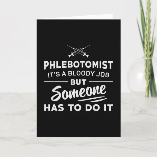 Phlebotomist moet het flebotomie doen bij het vers kaart (Voorkant)