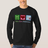 Phlebotomist Peace Love Phlebotomie T-shirt (Voorkant)