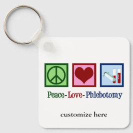 Phlebotomist Peace Love Phlebotomtomie Custom Sleutelhanger