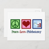 Phlebotomist Peace Love Phlebotomtomie Kantoor Briefkaart (Voorkant / Achterkant)