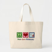 Phlebotomist Peace Love Phlebotomtomie Kantoor Grote Tote Bag (Voorkant)