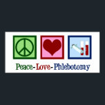 Phlebotomist Peace Love Phlebotomtomie Kantoor Poster<br><div class="desc">Een schattig cadeautje voor kerstmis met een fontein. Peace Love Phlebotomy.</div>