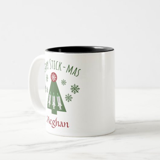 Phlebotomist Personal Cute Kerstmis Syspuit Tweekleurige Koffiemok (Voorkant links)