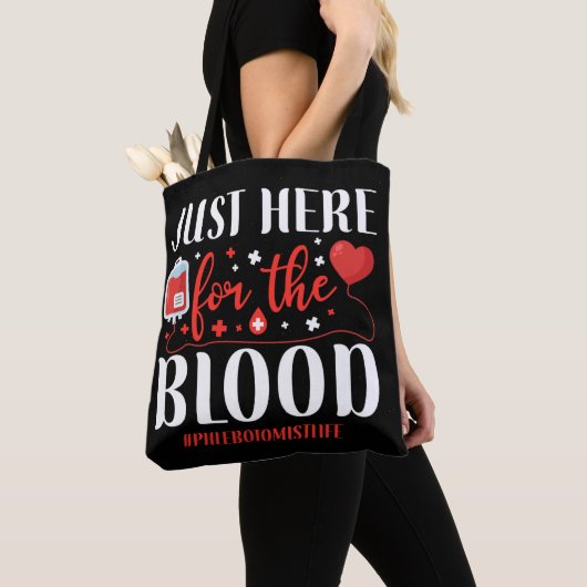 Phlebotomist Phlebotomie hier voor het bloed Tote Bag (Dichtbij)