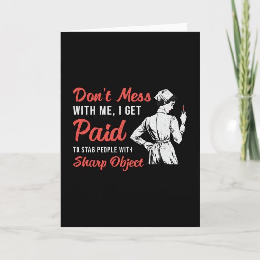 Phlebotomist Phlebotomie Mess with me Gift Kaart (Voorkant)