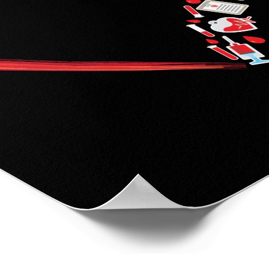 Phlebotomist Phlebotomie Phlebotomist Heart Heart Poster (Hoek)