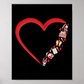 Phlebotomist Phlebotomie Phlebotomist Heart Heart Poster (Voorkant)