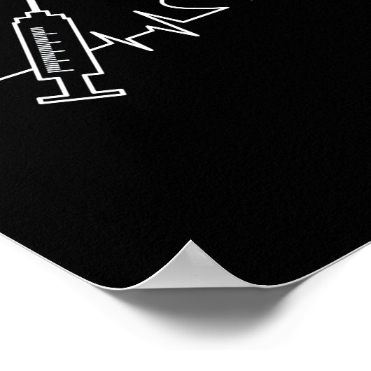 Phlebotomist Phlebotomie Phlebotomist Heartbeat Poster (Hoek)