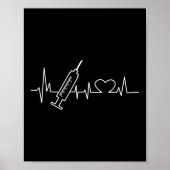 Phlebotomist Phlebotomie Phlebotomist Heartbeat Poster (Voorkant)