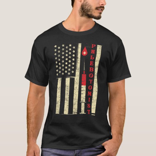 Phlebotomist Phlebotomie Phlebotomistische Amerika T-shirt (Voorkant)