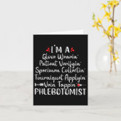 Phlebotomist Phlebotomie Technicien Funny Nurse Cl Kaart (Gele Bloem)