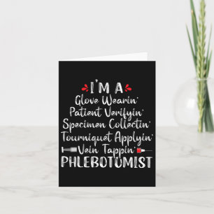 Phlebotomist Phlebotomie Technicien Funny Nurse Cl Kaart