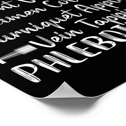 Phlebotomist Phlebotomie Technicien Funny Nurse Cl Poster (Hoek)