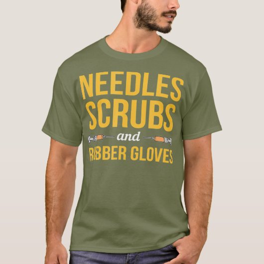 Phlebotomist Phlebotomy Kit Needles Scrubs And T-shirt (Voorkant)