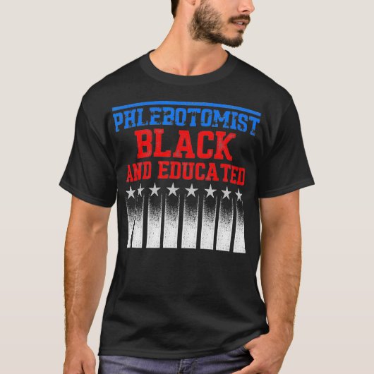 Phlebotomist Practicted Black Phlebotomy Gifts T-shirt (Voorkant)