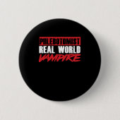 Phlebotomist Real World Vampire Phlebotomie Gift Ronde Button 5,7 Cm (Voorkant)