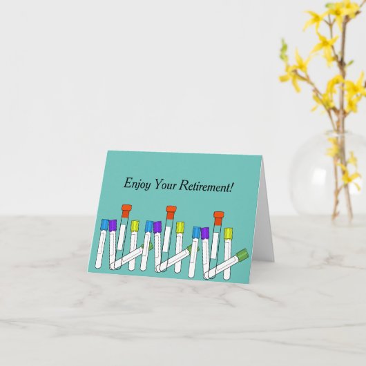 Phlebotomist Retirement Kaart (Gele Bloem)