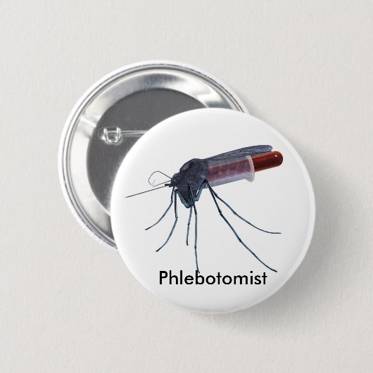 Phlebotomist Ronde Button 5,7 Cm (Voorkant /achterkant)