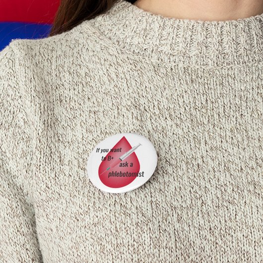 Phlebotomist Ronde Button 7,6 Cm