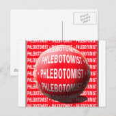 PHLEBOTOMIST SPHERE BLOEDDROP BRIEFKAART (Voorkant / Achterkant)