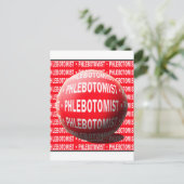 PHLEBOTOMIST SPHERE BLOEDDROP BRIEFKAART (Staand voorkant)