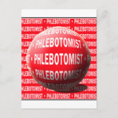 PHLEBOTOMIST SPHERE BLOEDDROP BRIEFKAART (Voorkant)