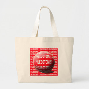 PHLEBOTOMIST SPHERE BLOEDDROP GROTE TOTE BAG