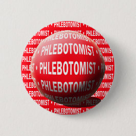 PHLEBOTOMIST SPHERE BLOEDDROP RONDE BUTTON 5,7 CM