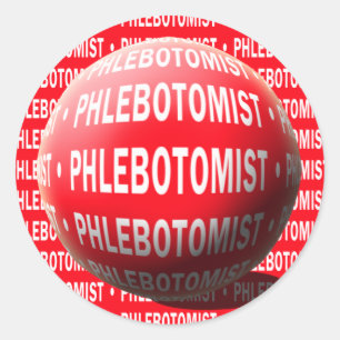 PHLEBOTOMIST SPHERE BLOEDDROP RONDE STICKER