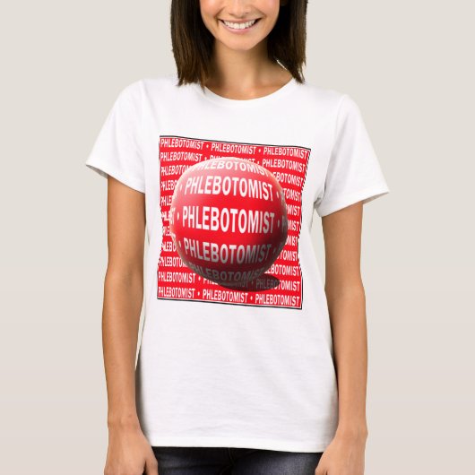PHLEBOTOMIST SPHERE BLOEDDROP T-SHIRT (Voorkant)