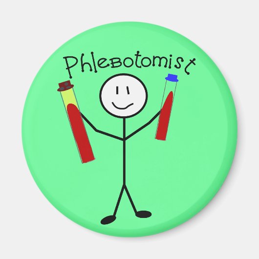 Phlebotomist Stick Person Magneet (Voorkant)
