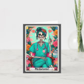 Phlebotomist Tarot Card Skeleton Phlebotomy Tech P Kaart (Voorkant)