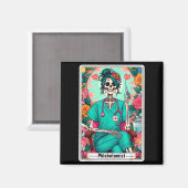 Phlebotomist Tarot Card Skeleton Phlebotomy Tech P Magneet (Voorkant / Achterkant)