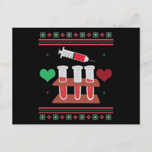 Phlebotomist Ugly kerstSweater Xmas Briefkaart