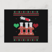 Phlebotomist Ugly kerstSweater Xmas Briefkaart (Voorkant)