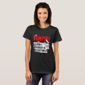 Phlebotomist Vampire Phlebotomie Technicus 1 T-shirt (Voorkant volledig)