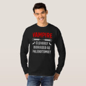 Phlebotomist Vampire Phlebotomie Technicus 2 T-shirt (Voorkant volledig)