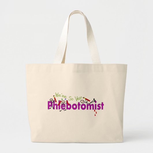 Phlebotomist "We are So Vein"-mensen Grote Tote Bag (Voorkant)