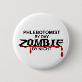 Phlebotomist Zombie Ronde Button 5,7 Cm (Voorkant)