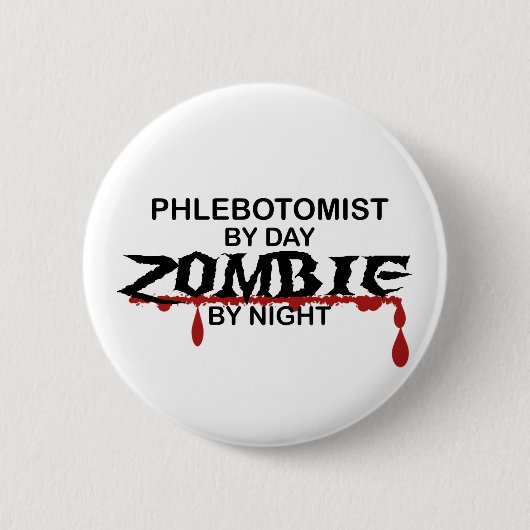Phlebotomist Zombie Ronde Button 5,7 Cm (Voorkant)