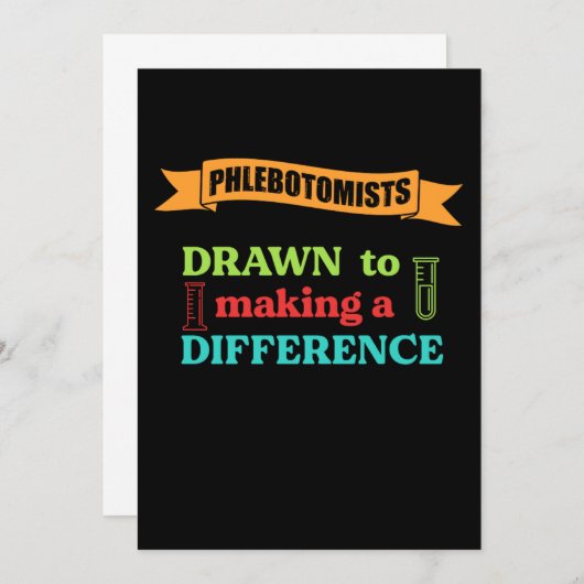 Phlebotomisten Medicine Lab Technicio Medical Labo Kaart (Voorkant / Achterkant)