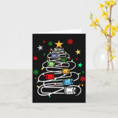 Phlebotomy Blood Tube Christmas Tree Phlebotomist  Kaart (Gele Bloem)