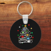 Phlebotomy Blood Tube Christmas Tree Phlebotomist  Sleutelhanger (Voorkant)