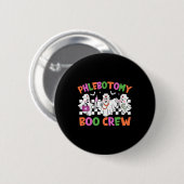 Phlebotomy Boo Crew Phlebotomist Halloween kostuum Ronde Button 5,7 Cm (Voorkant /achterkant)