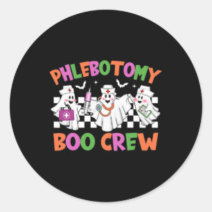 Phlebotomy Boo Crew Phlebotomist Halloween kostuum Ronde Sticker