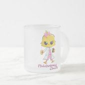 Phlebotomy Chick 10 oz Frosted Glass Coffee Mok (Voorkant rechts)